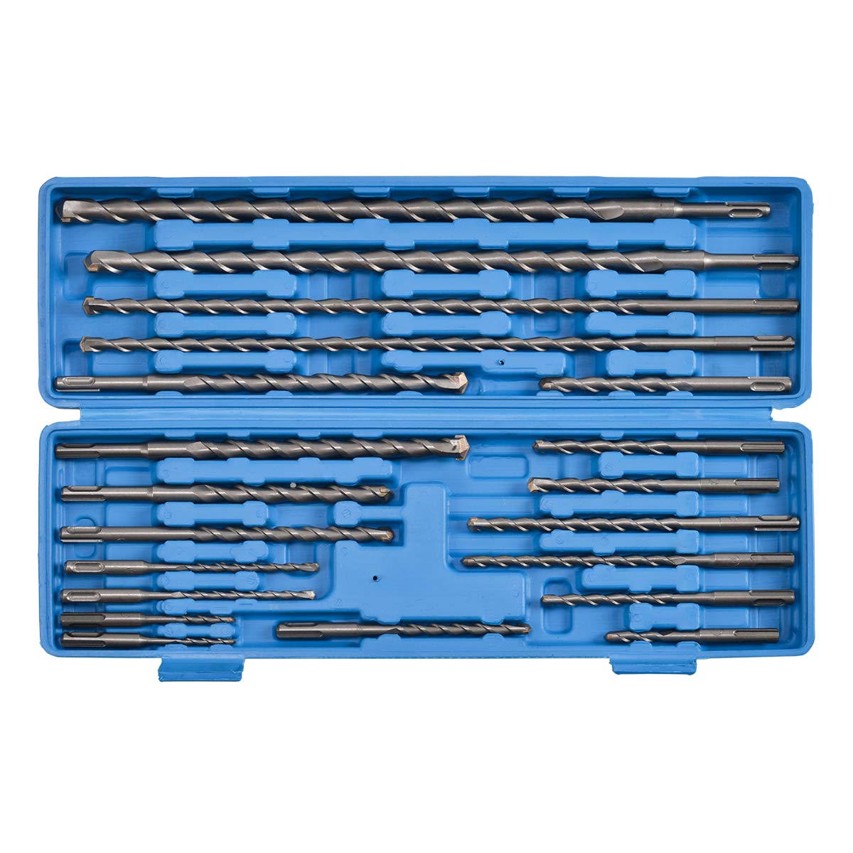 FYARES 20PCS Plus Rotary Hammer Drill Bits, Concrete Masonry Hole Tool,SDS+ YG8C Carbide Tip,for Steel/Copper/Aluminum Alloy