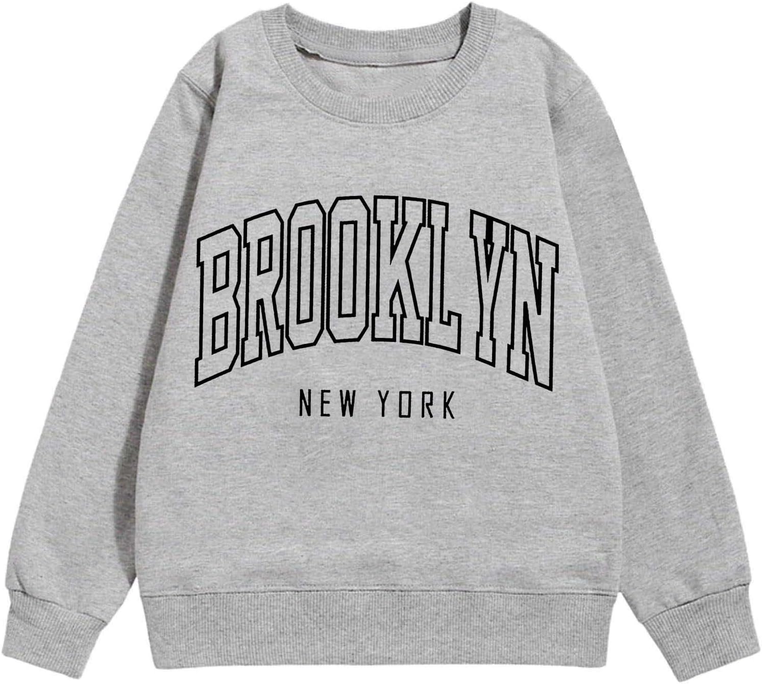 Sweatshirts for Teen Girls Preppy Oversized Letter Graphic Crewneck