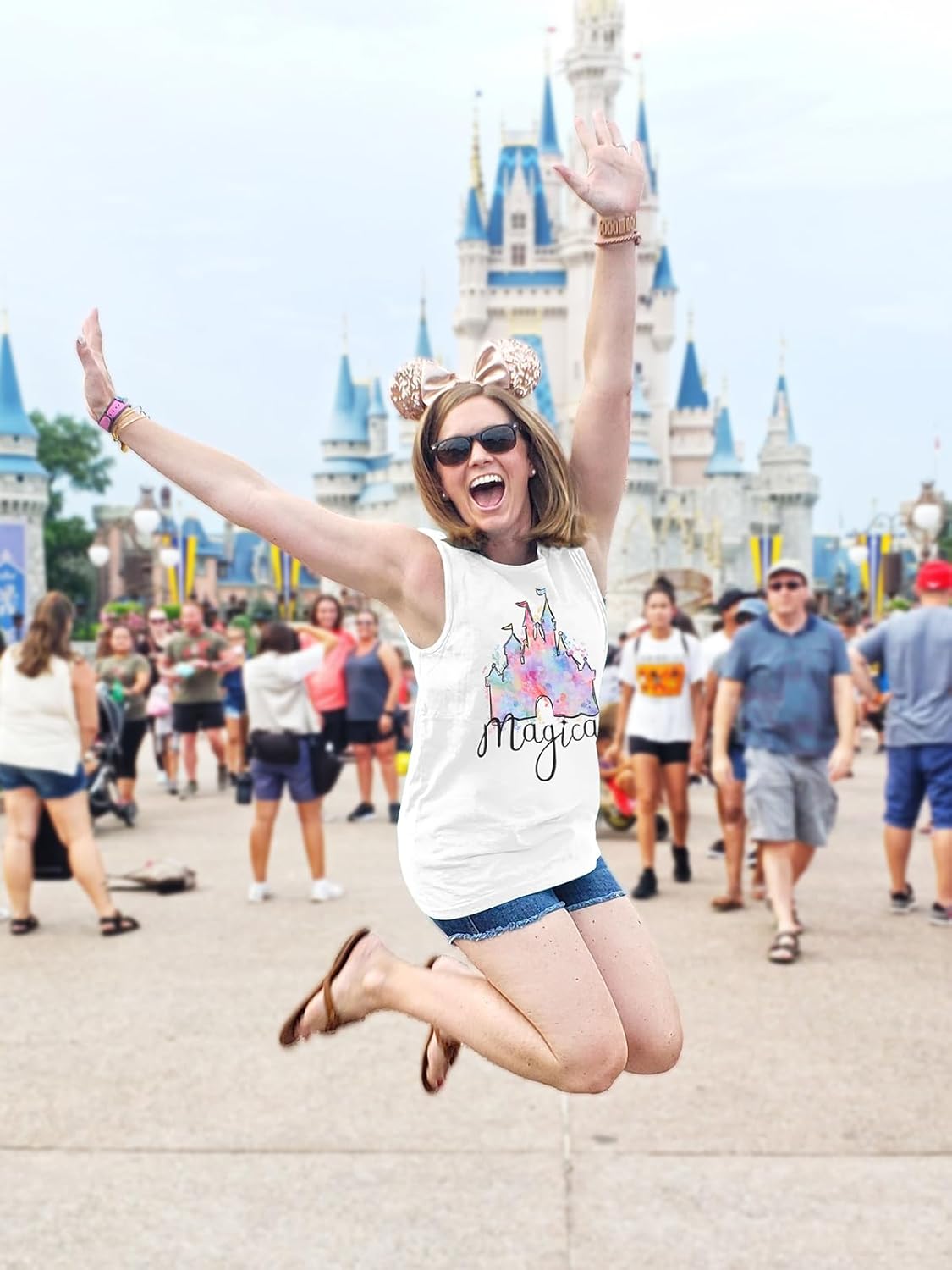 LUKYCILD Magic Castle Tank Top Women Magic Kingdom Shirts Graphic Tanks Summer Holiday Vacation Sleeveless Tops - Image 5