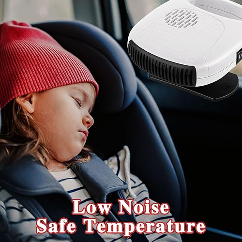 Miniatura 6 de Calentador portátil para automóvil, ventilador calentador de encendedor de cigarrillos para camión, desempañador de parabrisas de automóvil,