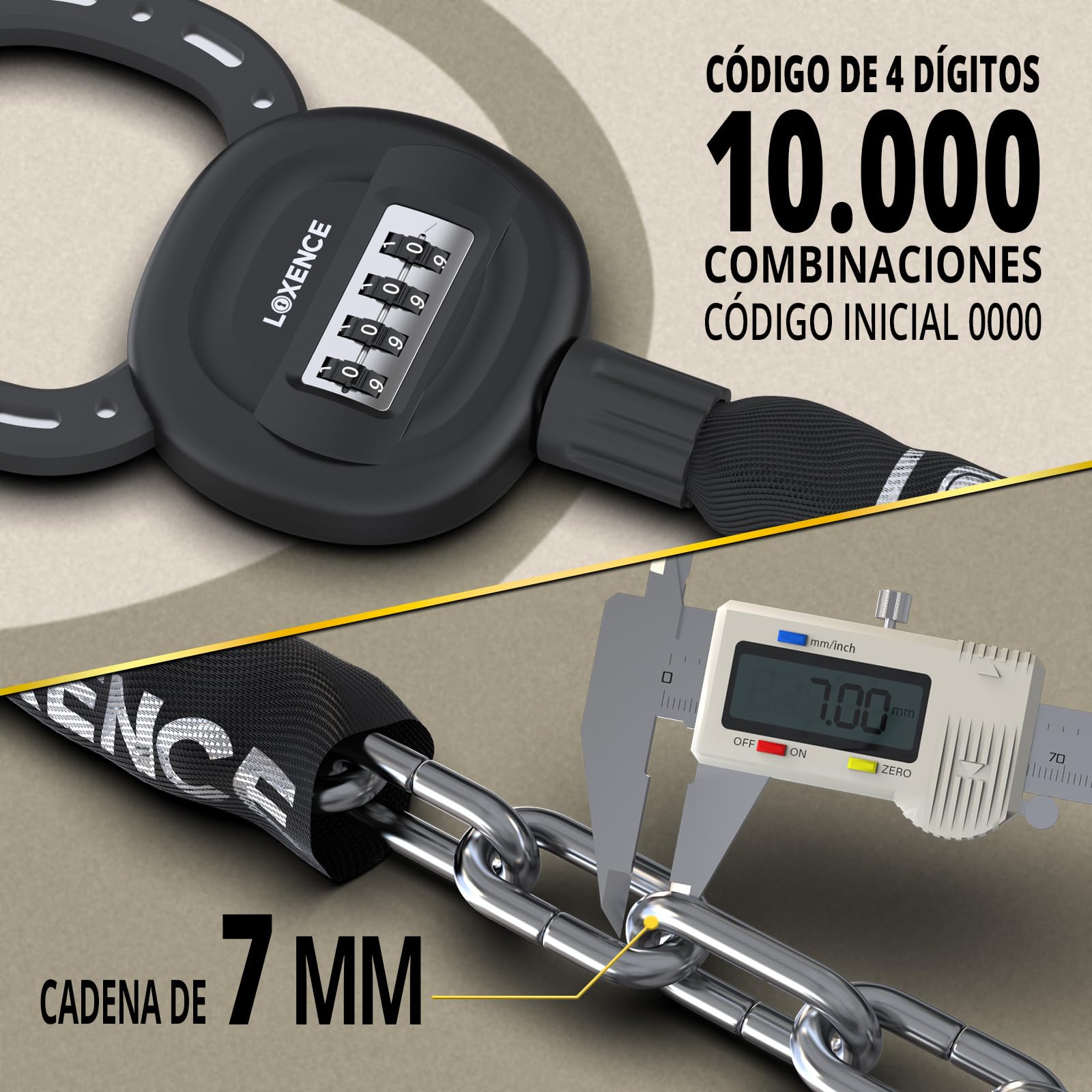 Candado Patinete Eléctrico, Esposas con Código de 4 Dígitos