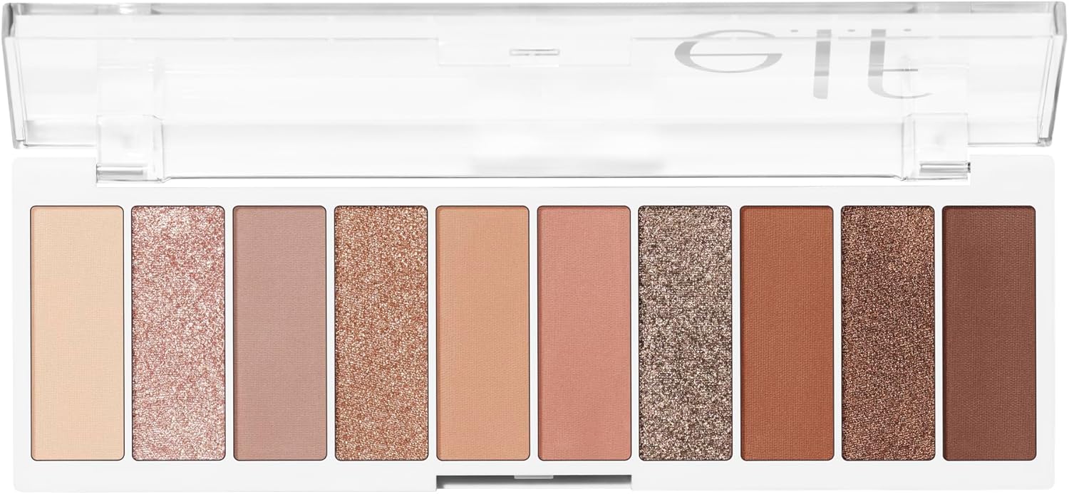 e.l.f. Perfect 10 Eyeshadow Palette: Keep It Ethereal, Ultra-Pigmented Eyeshadows, Matte, Shimmer and Pearl Finish, Smooth Formula, Easy to Blend, Vegan & Cruelty-Free