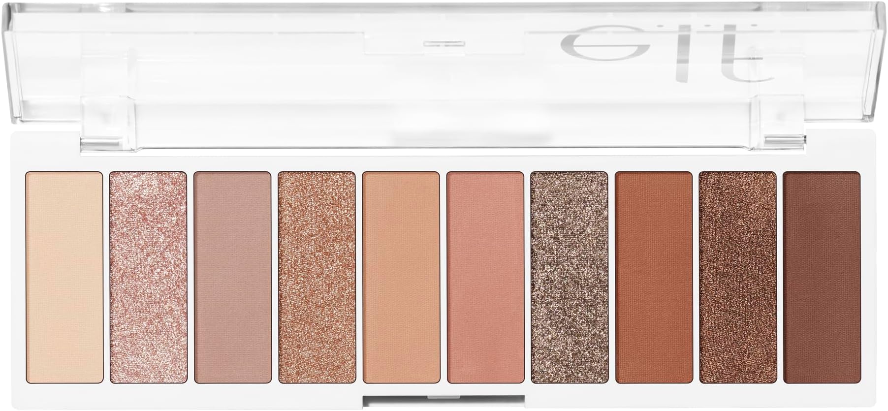 e.l.f. Perfect 10 Eyeshadow Palette, Ten Ultra-pigmented Shimmer & Matte Shades, Vegan & Cruelty-Free, Keep It Ethereal