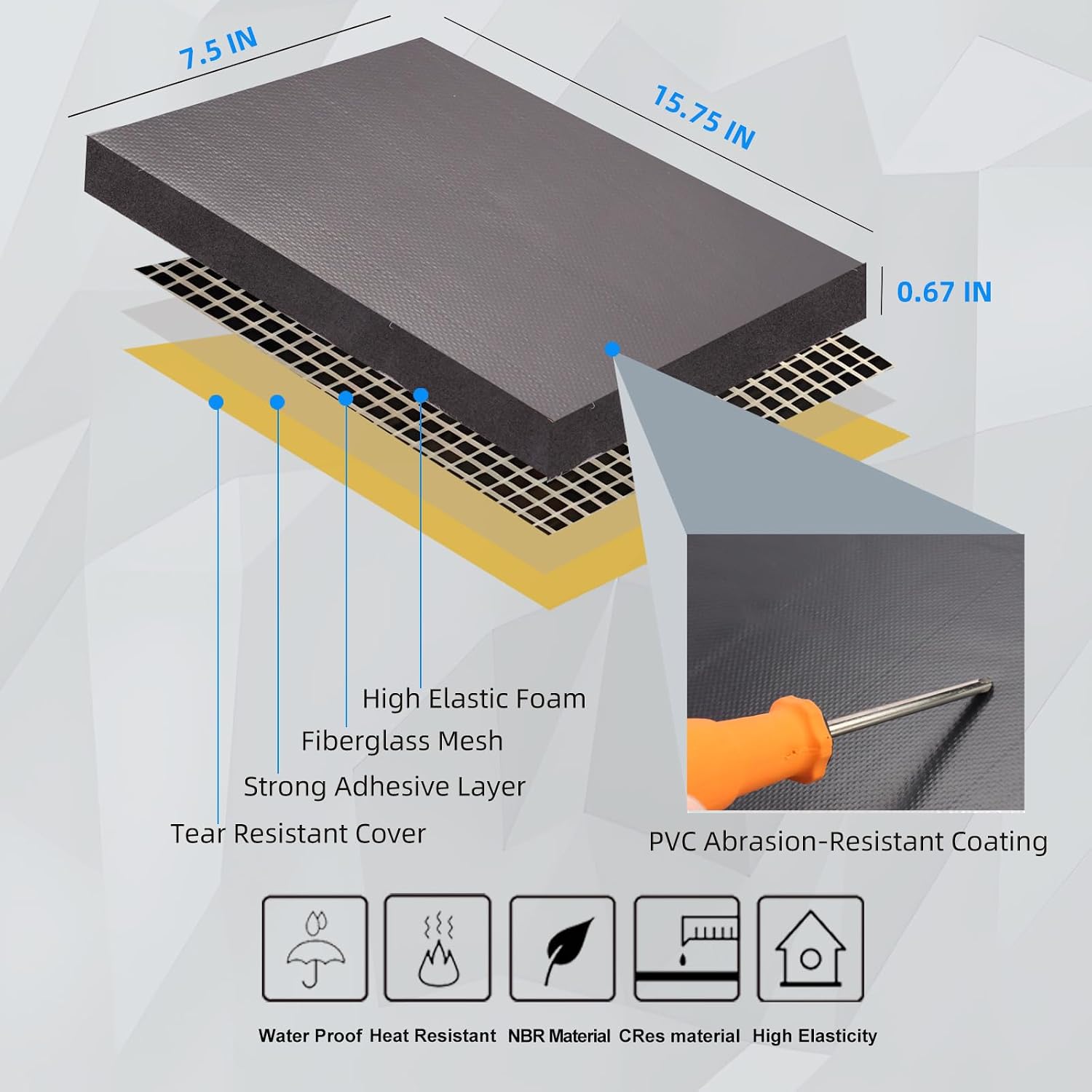 Upgraded PVC Thickened Coating Highly Elastic Garage Wall Protector car Door Protector Adhesive Foam Padding(4-Pack Black)