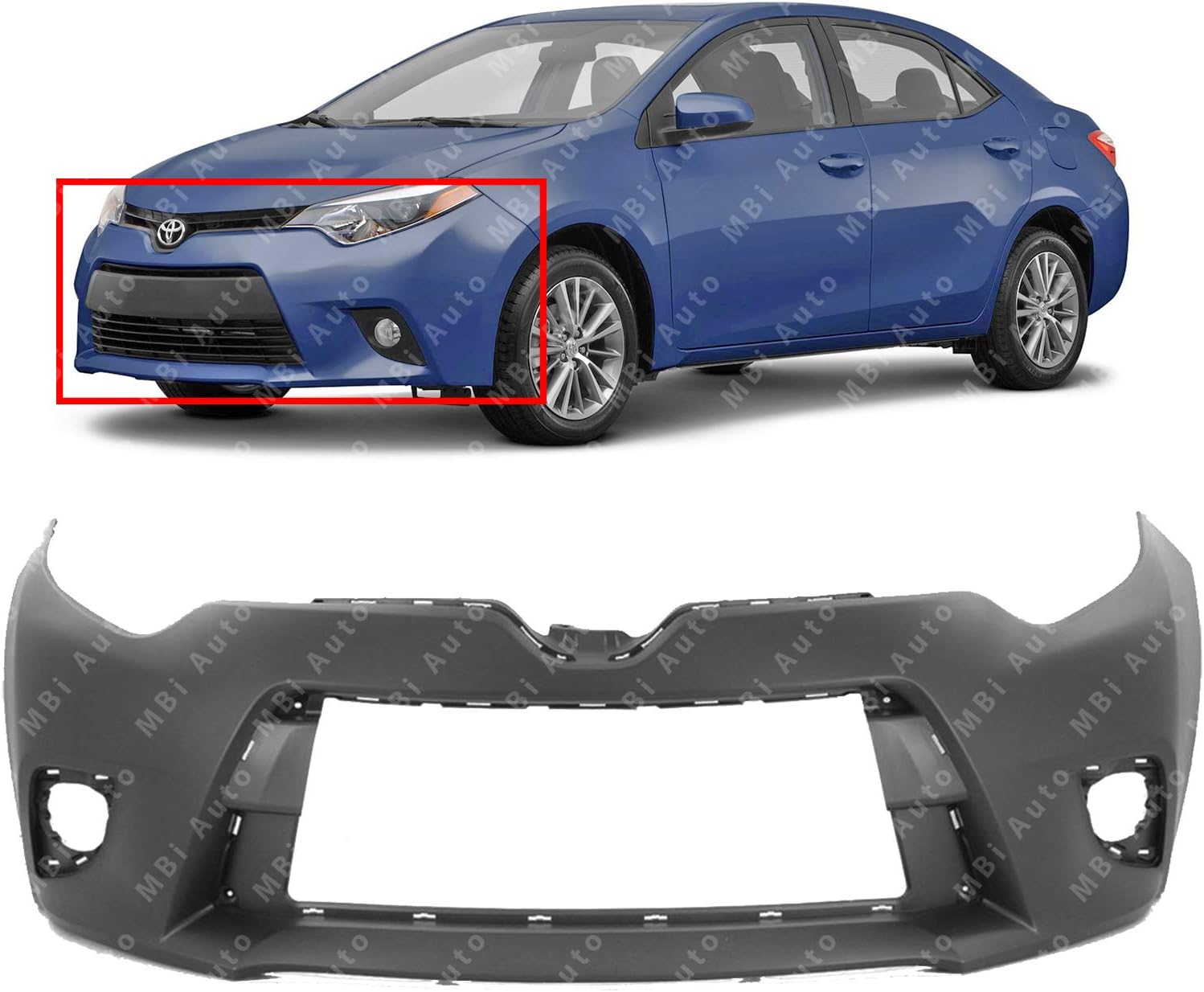 Buy MBI AUTO - Primered, Front Bumper 