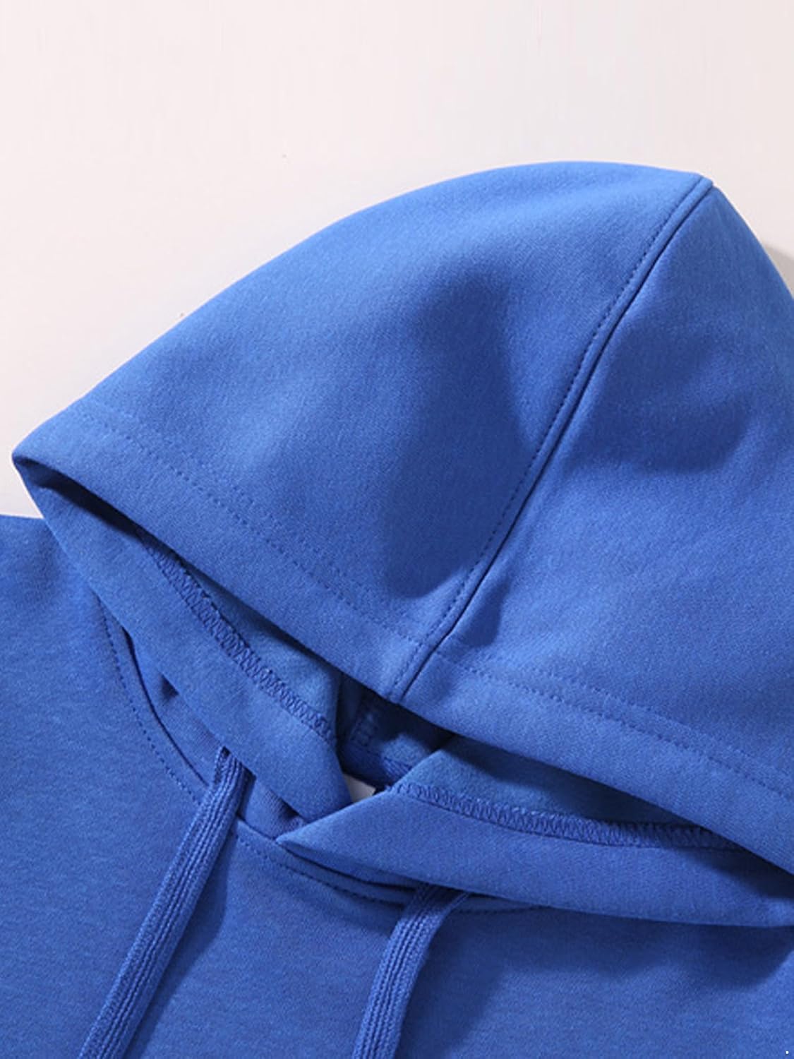 Loyan Boys Girls Hooded Sweatshirts Tops Casual Pullover Hoodies with Pocket Athletic Shirt Solid Color Outerwear Blue 13-14 Years