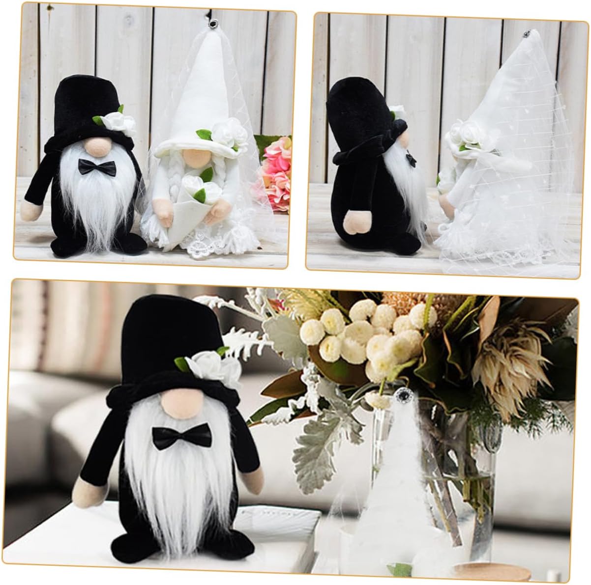 ORFOFE 2pcs Plush Gnome Doll for Wedding Decorations Faceless Gnome Table Ornament Wedding Doll Home and Bridal Decoration