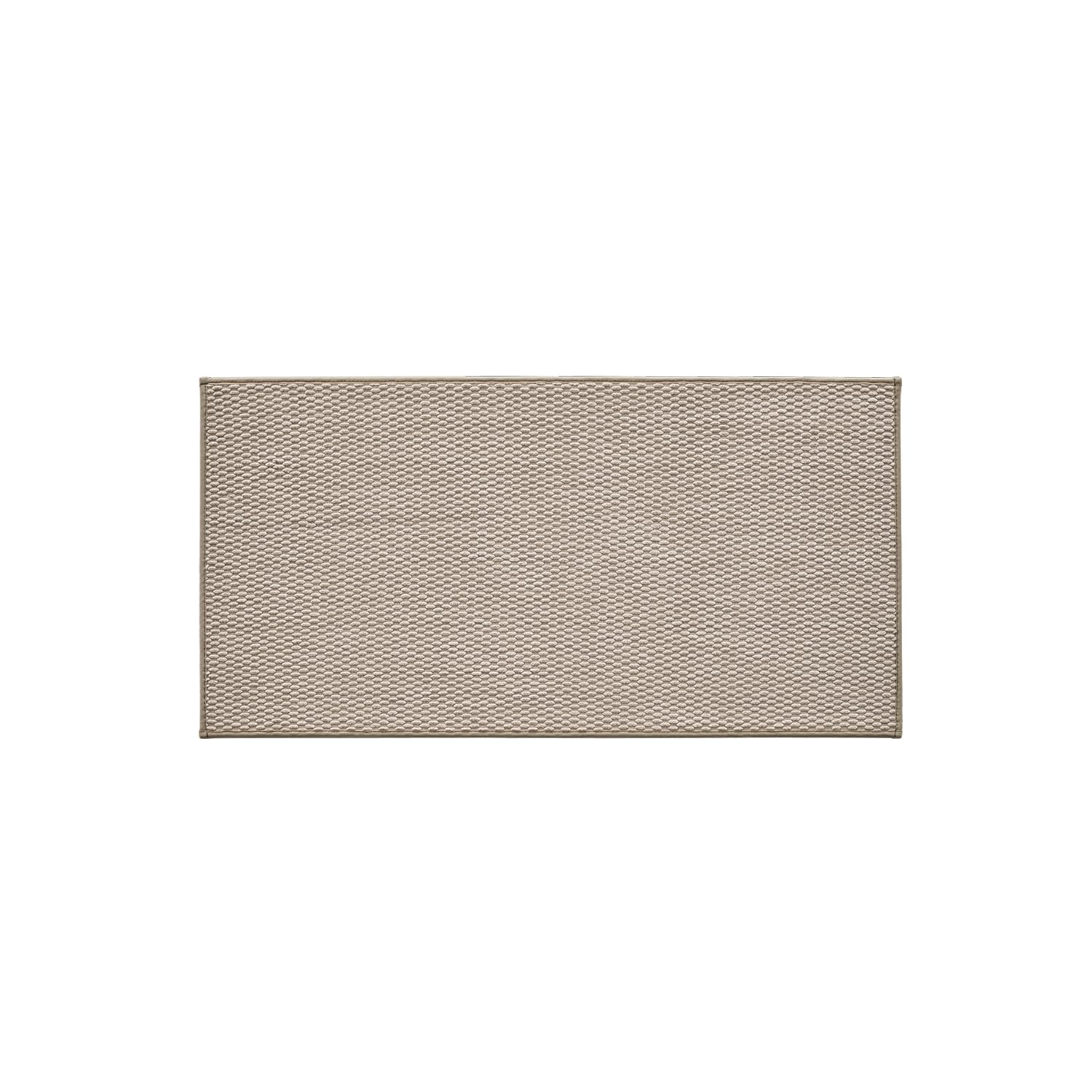 Badezimmerteppich, rutschfest, waschbar, super saugfähig, dünn, schnell trocknend, niedriger Flor, Beige, 61 x 119,4 cm