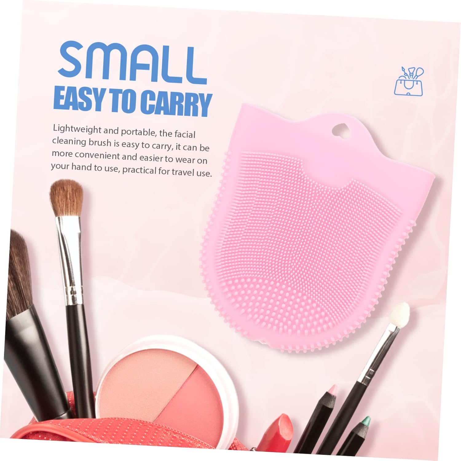 NOLITOY 5pcs Silicone Facial Cleansing Brush Soft Exfoliator for Deep Cleaning and Massage Skin Care Tool for Women Gentle Face Scrubber Pink Safe and Silicone Material