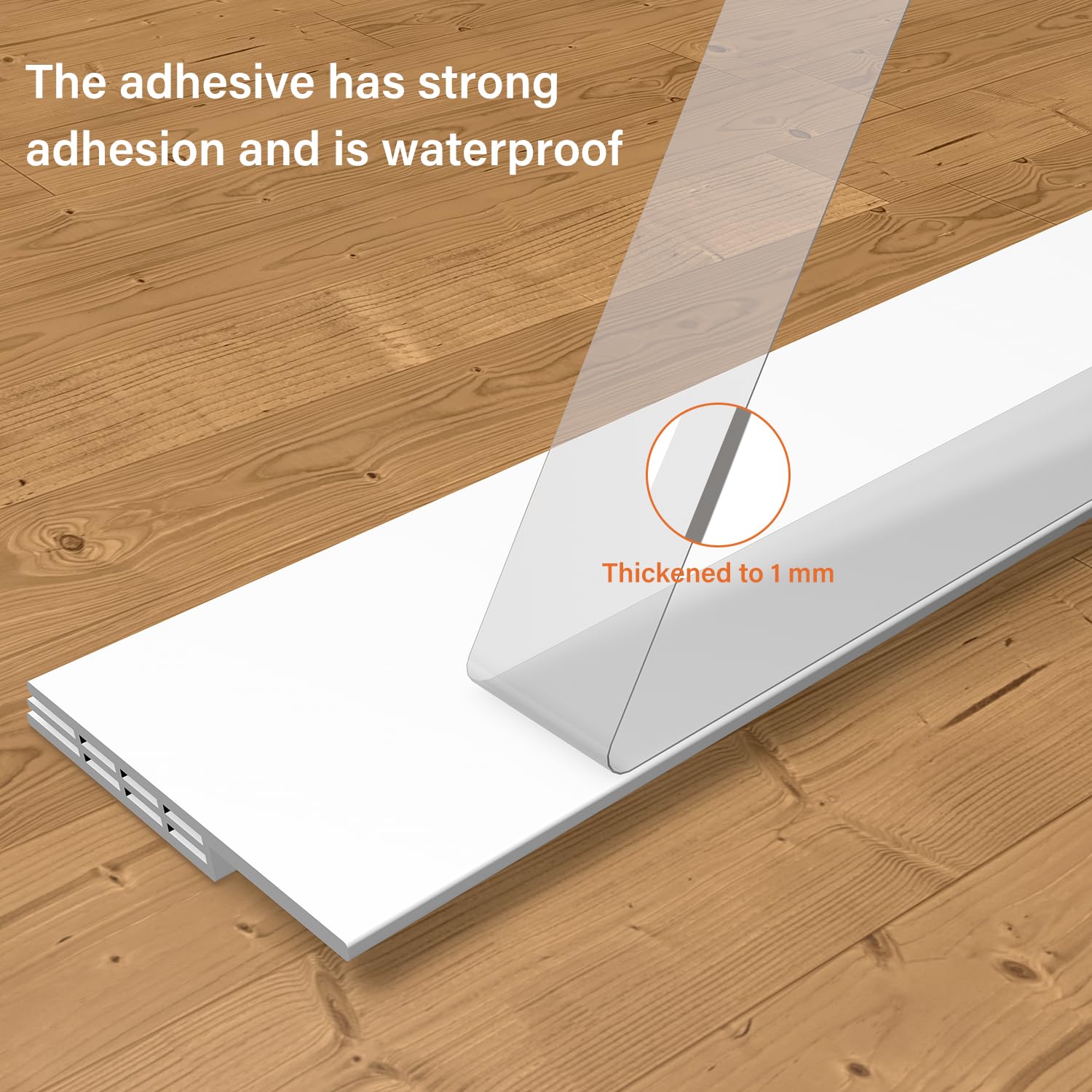 2 Packs Door Draft Stopper,Under Door Sweep for Bottom of Door,Weather Stripping Door Seal,Noise Stopper,Garage Window Blocker Noise Cold Air Insulation,Draft Guard (White, 39.3