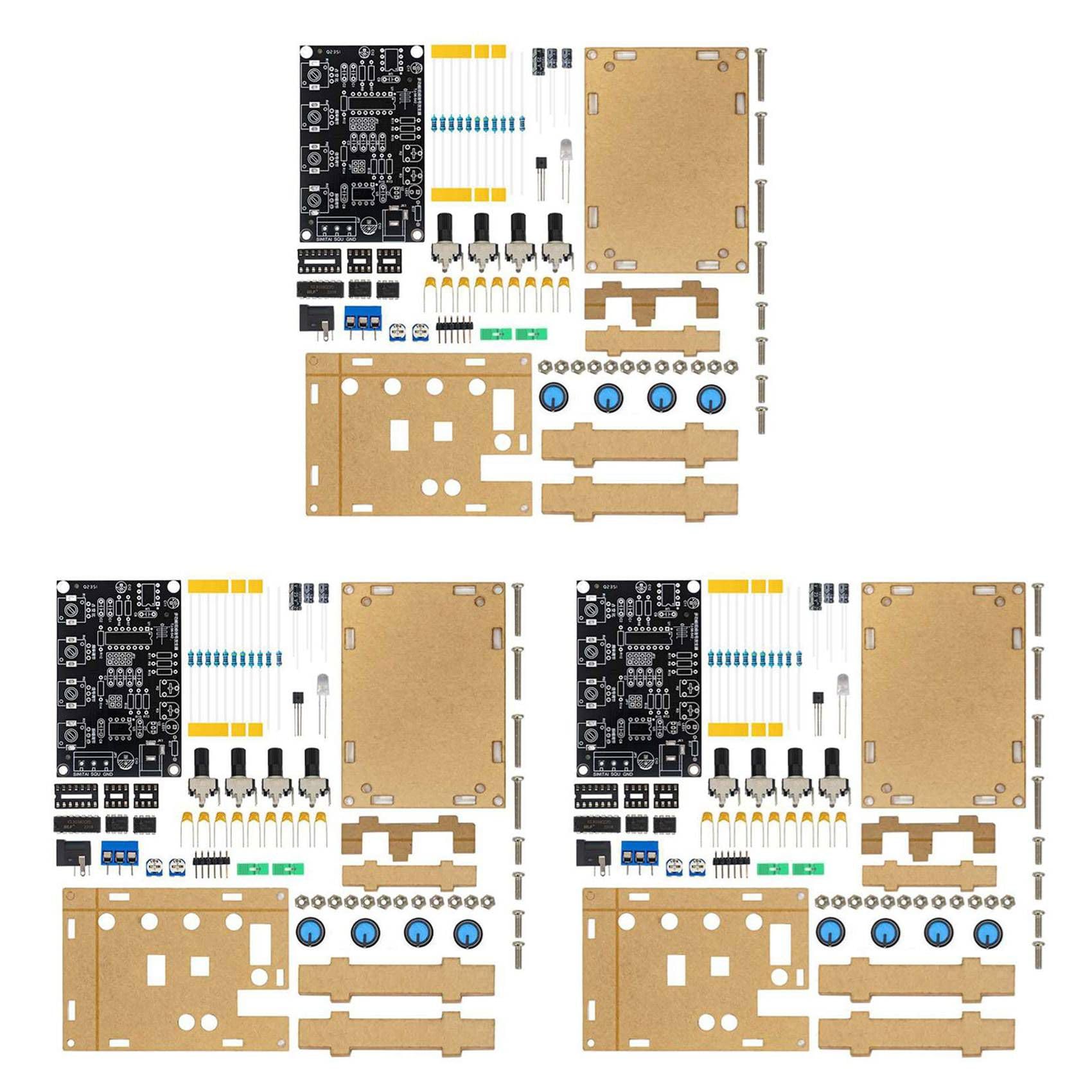 Hfgdnchva 3X Icl8038 Function Signal Generator Module Sine Square Triangle Signal Generators Diy Welding Practice Kit With Case
