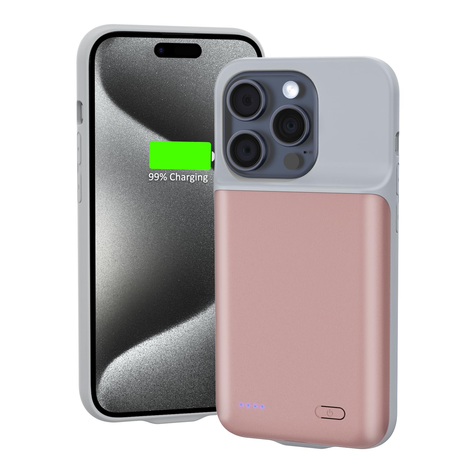 Battery Case for iPhone 15 Pro Max, 8500mAh Portable