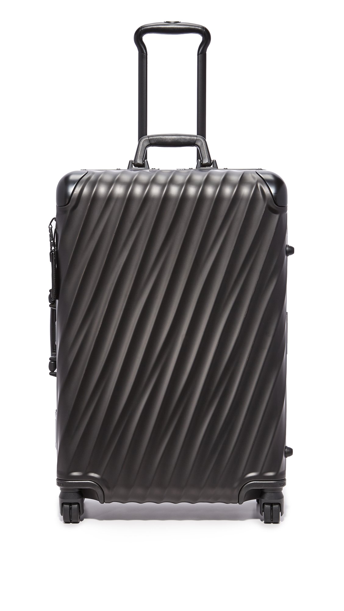 TUMI - 19 Degree Aluminum Short Trip 4 Wheeled Packing Case - Hard Shell Suitcase - 26.0" X 18" X 10.0" - Matte Black, Matte Black, 25-27'' Checked - Large