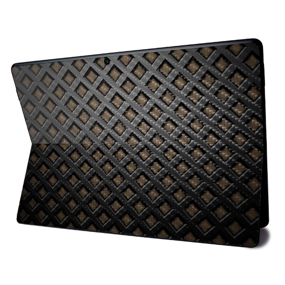 MightySkins Carbon Fiber Skin for Microsoft Surface Pro X - Black Wall | Textured Carbon Fiber Finish | Easy to Apply, Remove, and Change Styles | Made in The USA