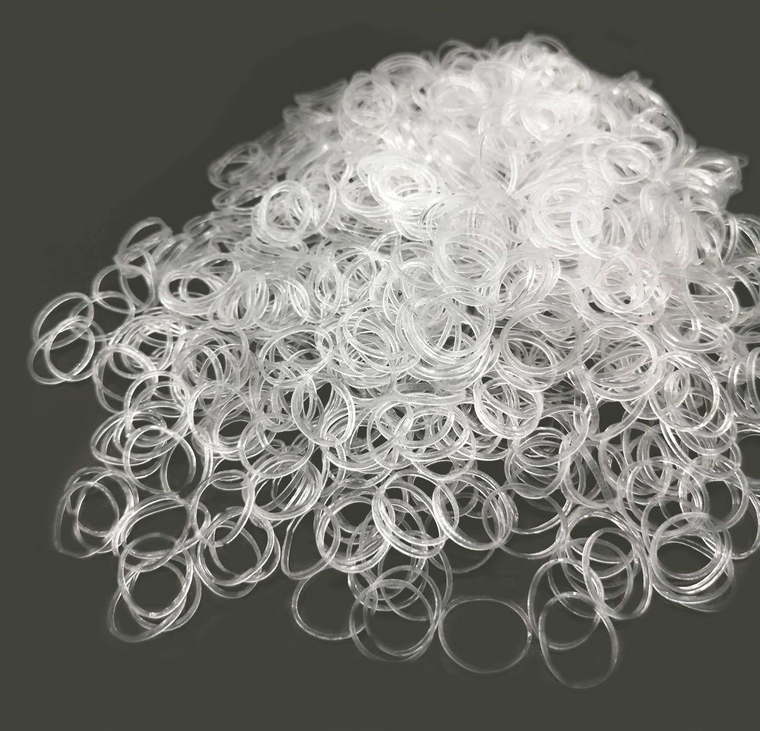 OOTDAY Mini Hair Bobbles, Pack of 1000 Hair Bobbles for Children, Elastic Hair Bands, Mini Elastic Hair Bands for Women, Girls, Braiding and Daily Hairstyles (Transparent)