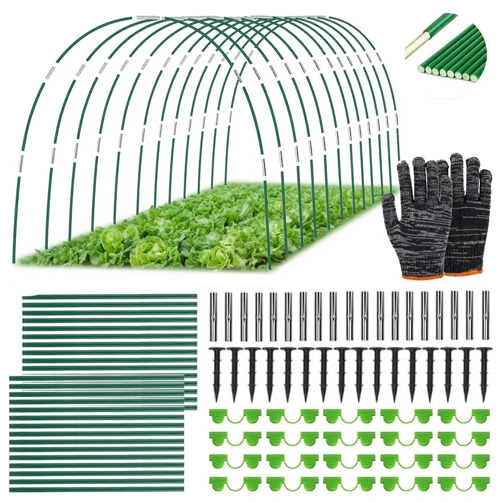 TUIBEIDAMAI Archi per Serra Orto,Archi per Serra da Giardino,Archi per Serre a Tunnel,Archi a Tunnel 6mm,Pneumatici per Serra,Tunnel per Piante da Giardino,Serra Tunnel Archetti per Serra da Orto