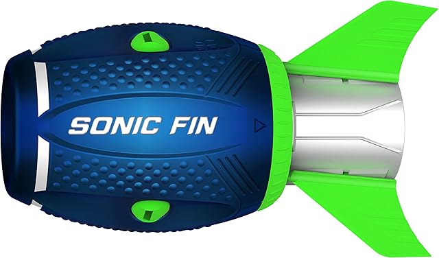 Aerobie Sonic Fin Aerodynamic High Performance Long Distance Football, Flies Over 300 Feet, Gift Toy for Kids & Adults, Outdoor Year Round Fun, Blue, One Size