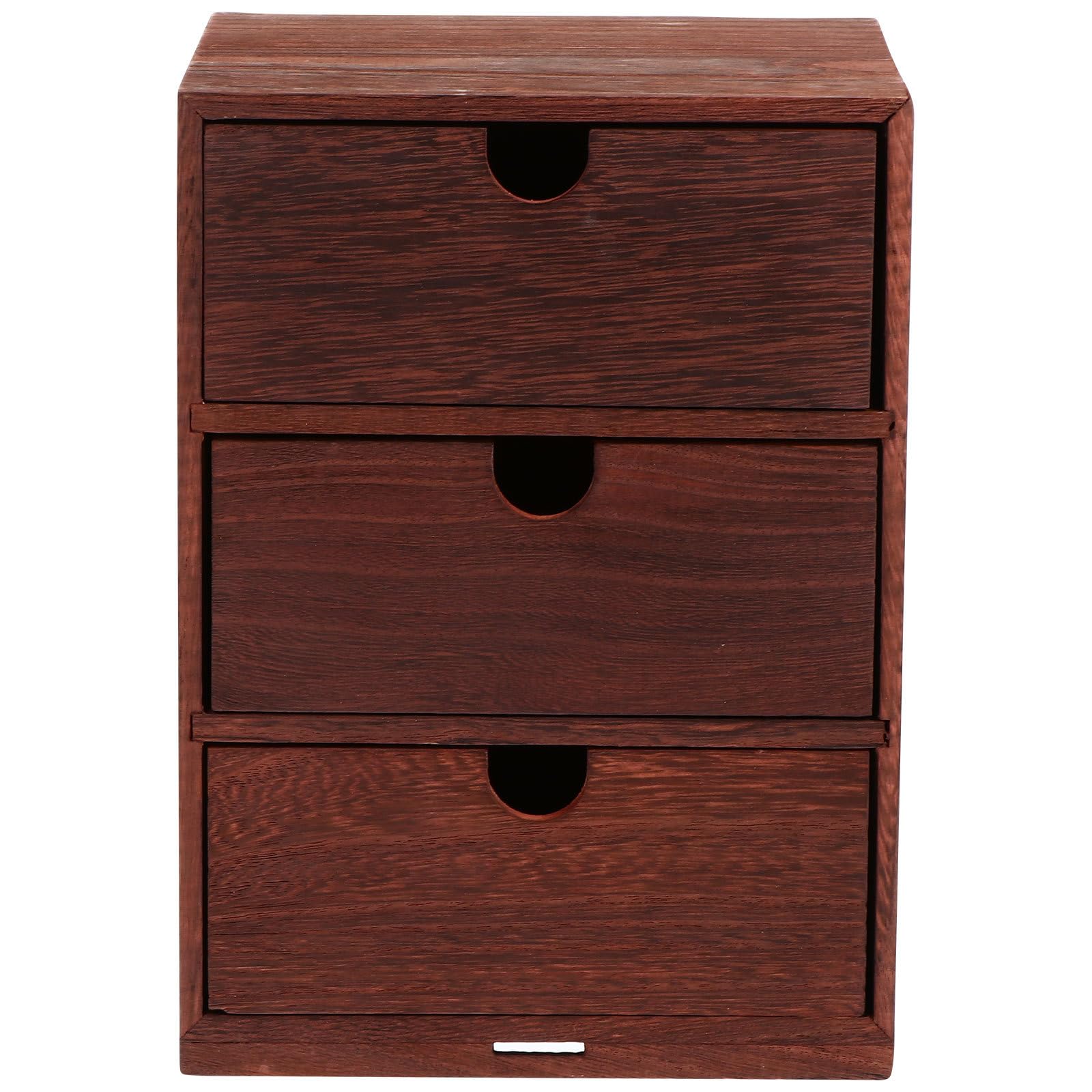 Organizer da Scrivania in Legno Scomparti Multipli, Scatola Portaoggetti per Uso Domestico e Conservare Cosmetici e Accessori