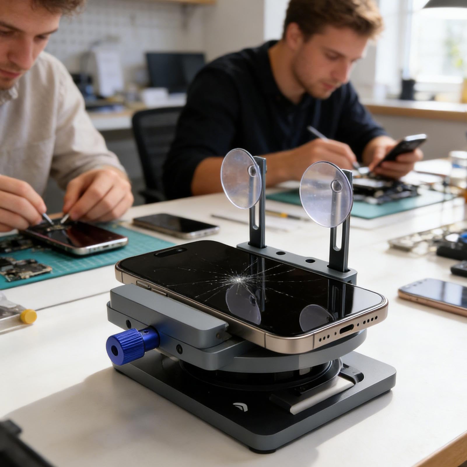 Herramienta de Extracción de Pantalla Rotación de 360° con Apertura Rápida | Pinza Abridora para Móviles Para mantenimiento y reemplazo de paneles de dispositivos