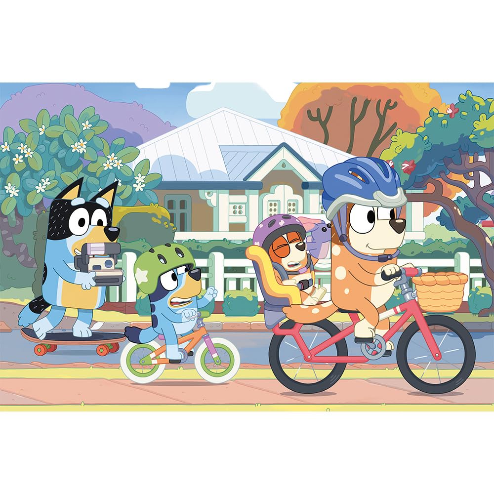 Trefl - Bluey, Felice Bluey - Puzzle 60 Tessere - Puzzle Colorati con gli Eroi delle Fiabe, Intrattenimento Creativo, Divertimento per Bambini dai 4 anni - 2