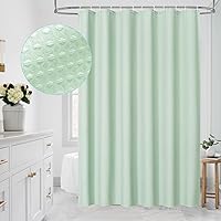 Vista 52 de MitoVilla - Cortina de ducha de tela de nido de abeja burdeos, cortinas de ducha con textura de nido de abeja modernas para decoración de lujo