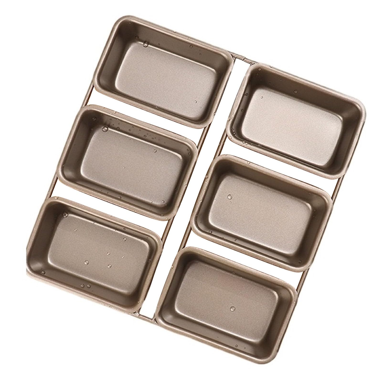 Molde Magdalenas Horno De 6 Cavidades Molde Para Magdalenas De Cocina Desmontables De 18 Cavidades Bandeja Para Hornear Brownie De Acero Al Carbono(6 grids)