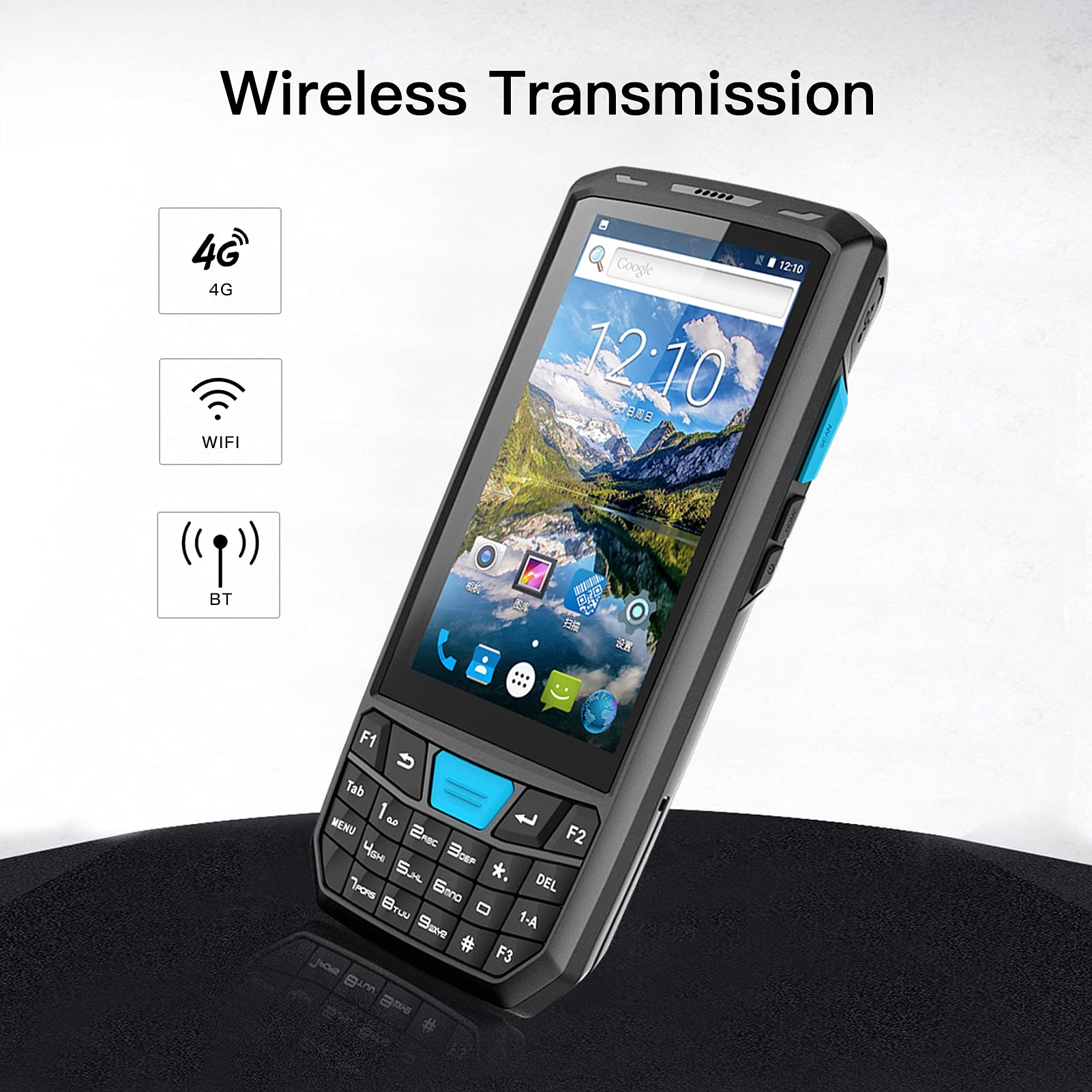 Pda Terminal,Android 8.1 Terminale Pos Palmare Pda 1D / 2D / Qr Scanner Di Codici A Barre Macchina Per L'Inventario Del Raccoglitore Di Dati Computer Mobile 4G Wifi Bt