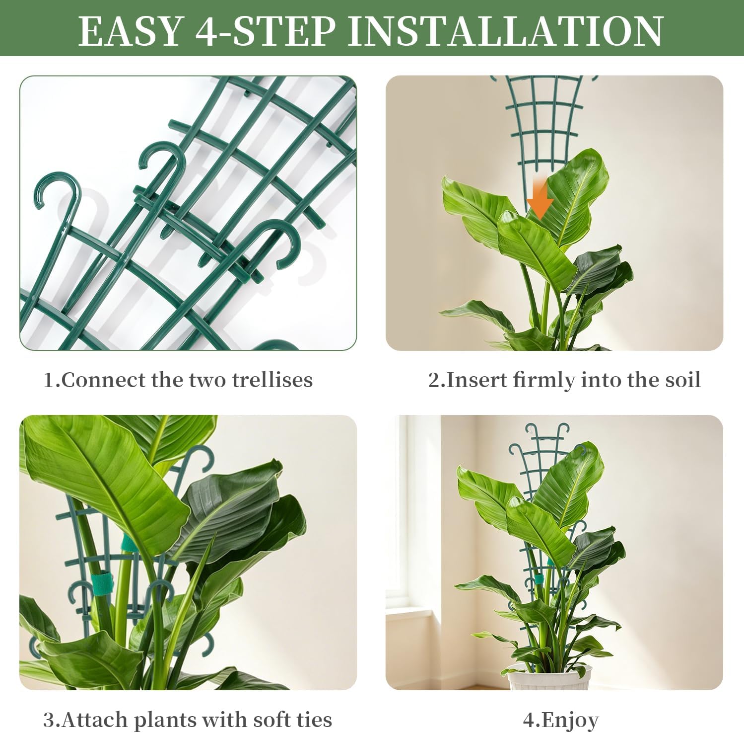 Stackable Trellis for Potted Plants, Indoor & Outdoor, 8 Pack image 5