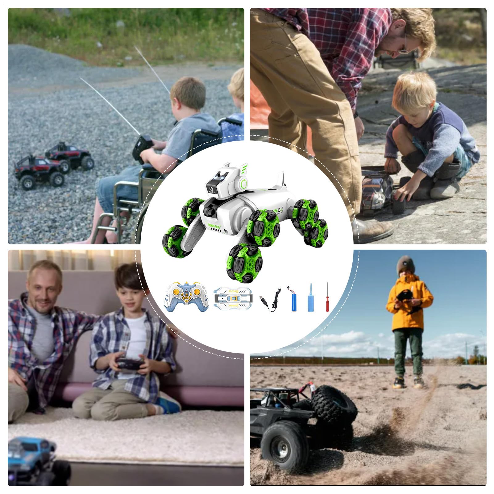 Cucciolo robot, giocattolo robot per cani Cane robot intelligente 8WD | Music & Light Featurd RC Auto giocattoli, animali robotici elettrici per ragazzi ragazze