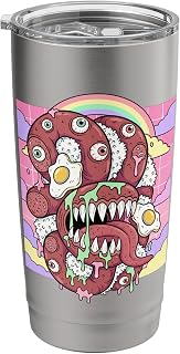 Weirdcore Aesthetic Kawaii Longganisa Eyeballs Stainless Steel Insulated Tumbler