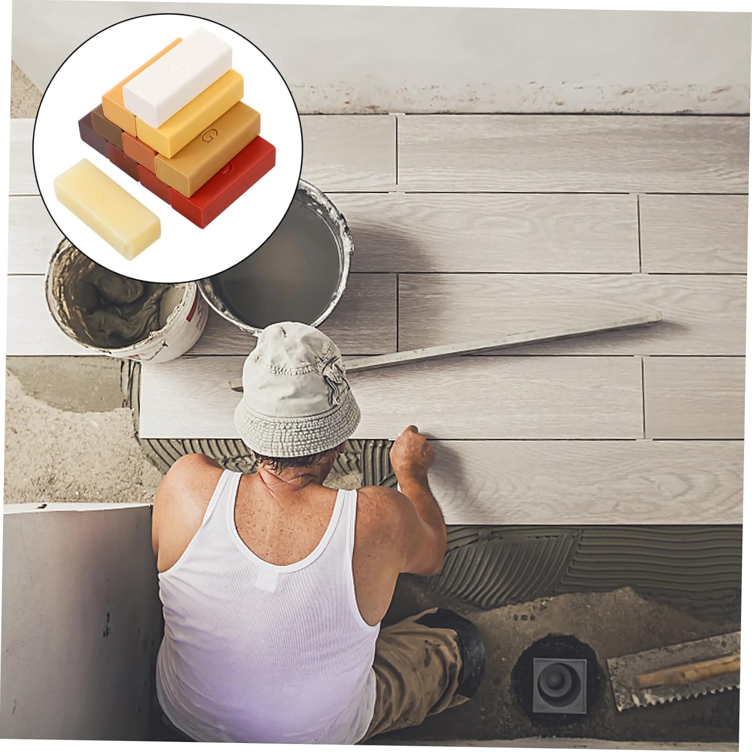 NOLITOY 1set Flooring Repair Wax Blocks Paraffin Wax for Concealing and Blemishes Wood Furniture and Floors for Use