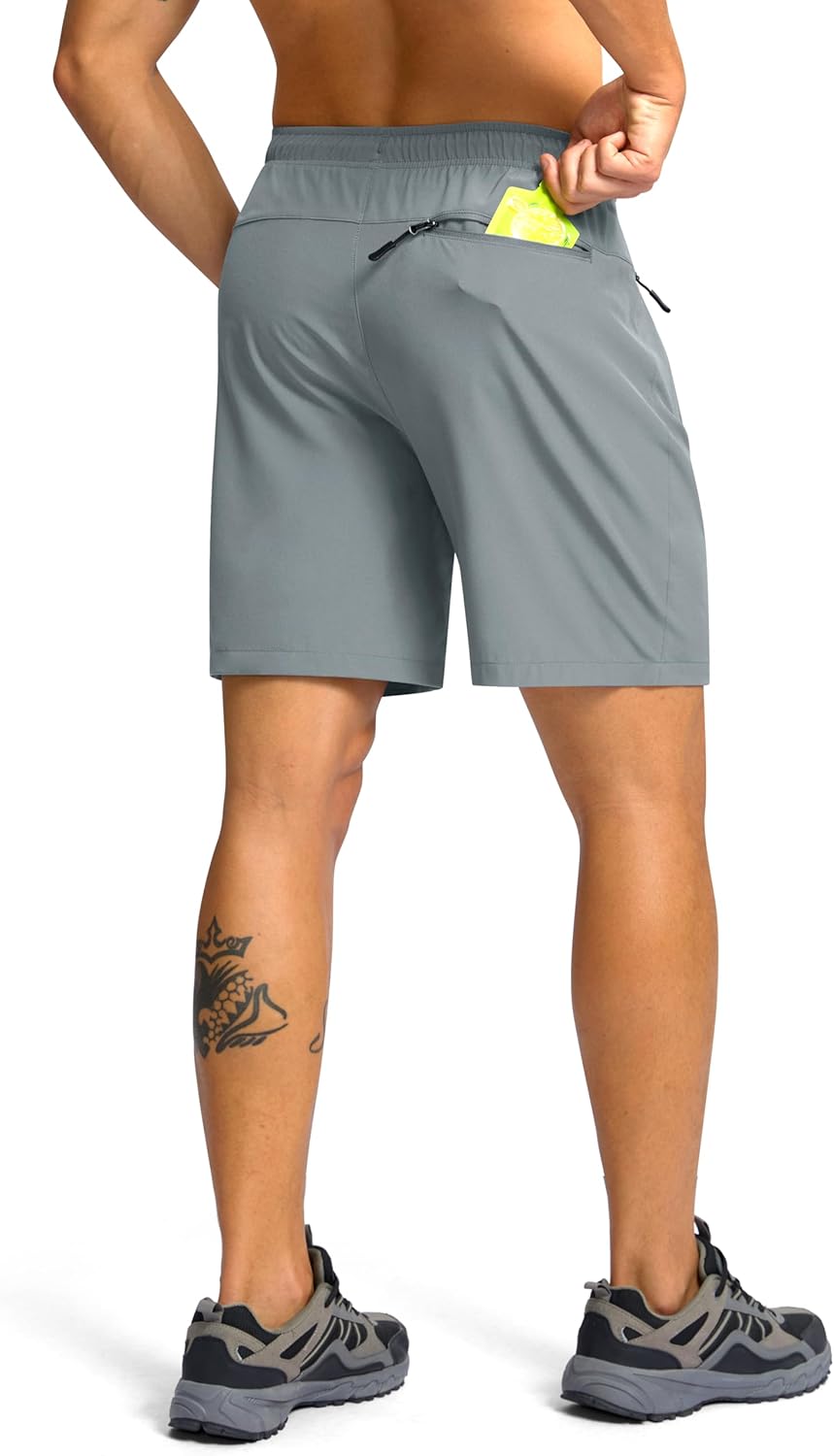 G Gradual Men's Hiking Shorts 7"/9" Lightweight Athletic Shorts for Men Quick Dry Stretch Casual Shorts with 3 Zipper Pockets - Image 2
