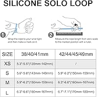 Vista 6 de Silicone Braided Solo Loop Compatible with Apple Watch Band 38mm 40mm 41mm 42mm 44mm 45mm 46mm 49mm, Stretchy Elastic Sport Strap Compatible for