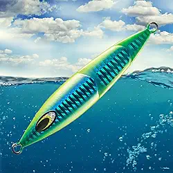 Isca vertical luminosa para pesca em água salgada em água doce, 3 cores, 7 pesos