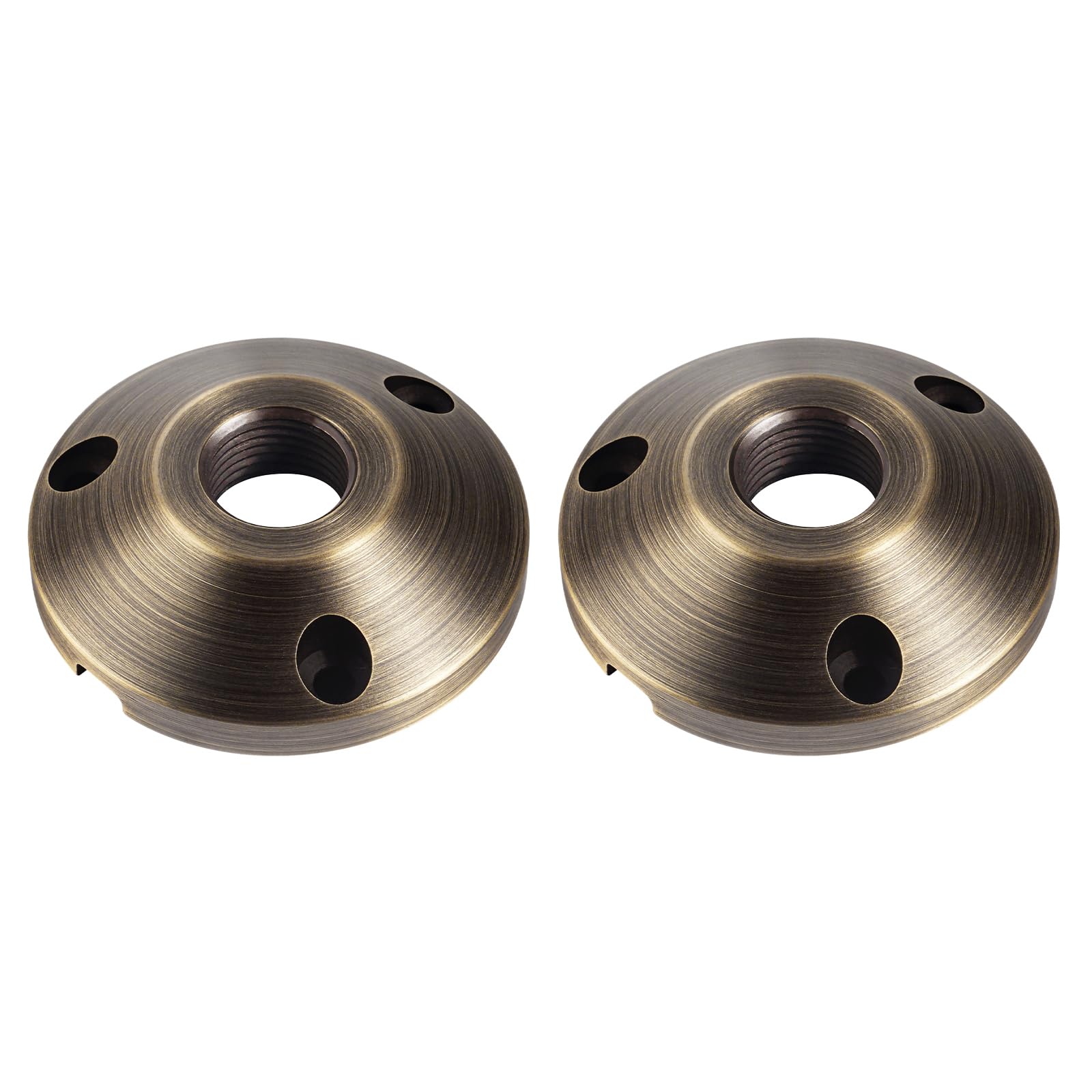 Sturdy Cast Brass Landscape Lighting Mounting Base, Outdoor Light Mounting Plate, Surface Mounting Plate, Low Voltage Landscape Lighting Accessories Antique Bronze 2pcs