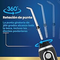 Vista 6 de Waterpik Irrigador dental inalámbrico Advanced 2.0 para dientes, encías, brackets, cuidado dental con bolsa de viaje y 4 puntas, aceptado por