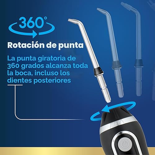 Miniatura 6 de Waterpik Irrigador dental inalámbrico Advanced 2.0 para dientes, encías, brackets, cuidado dental con bolsa de viaje y 4 puntas, aceptado por