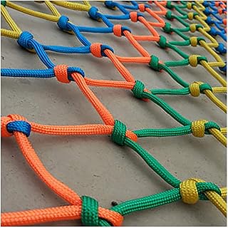 Rope Net Safety Barrier Climbing Cargo Net Child Safe Net Anti Fall Net Colored Nylon Safety Net Railing Stairs Netting 1*3M Stairway Net Hammock Playground Ribbon Net Pet Fall P(Size:2*6m（7*20ft）)