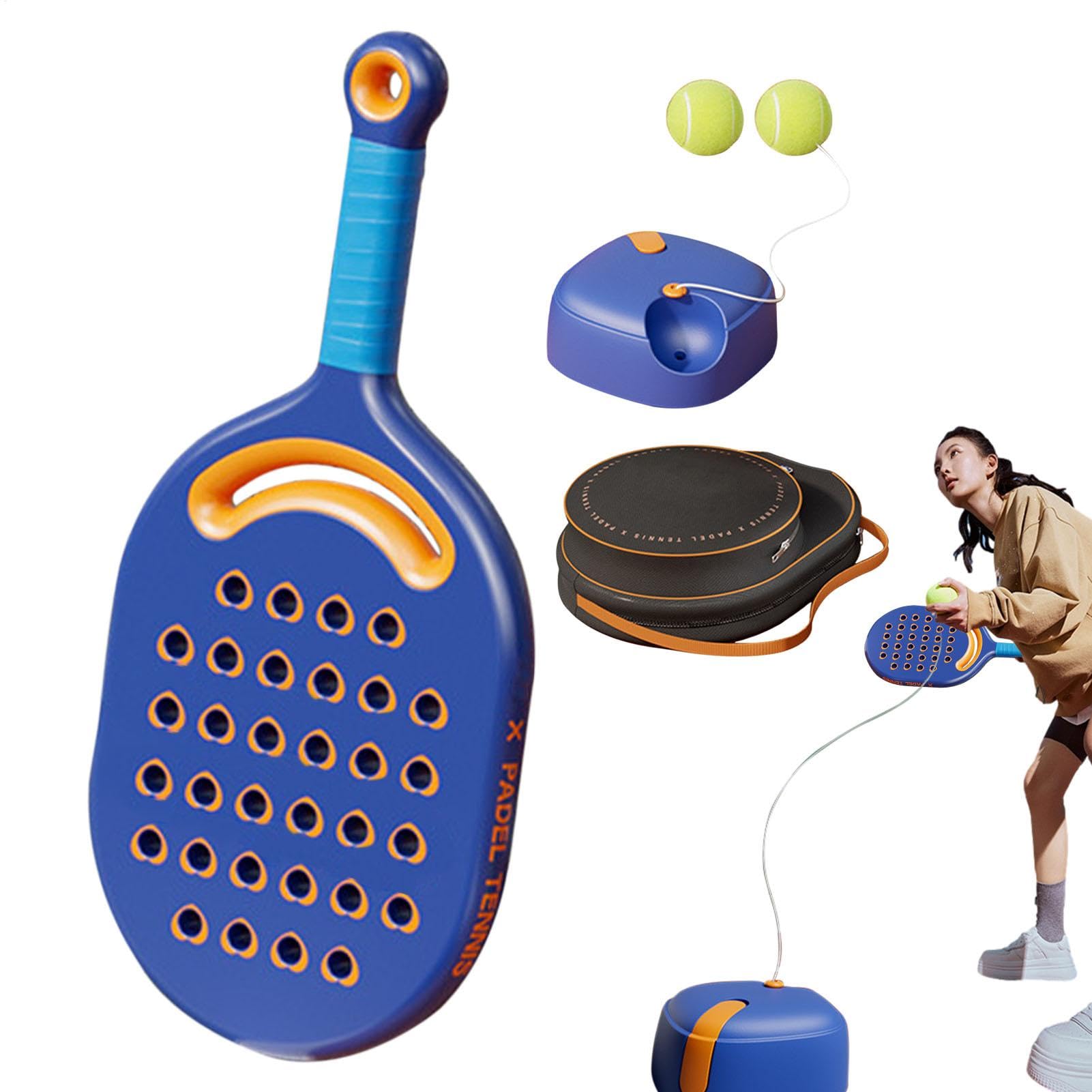 Palla da Tennis Rimbalzante per Allenamento Kit Portatile di Allenamento | Solo Attrezzo Rimbalzante da Tennis Portatile con Corda Elastica Lunga per Adulti e Bambini