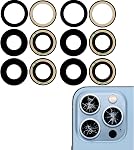 Nufix 2 Sets Back Camera Lens Replacement for iPhone 12 Pro Max + Adhesive