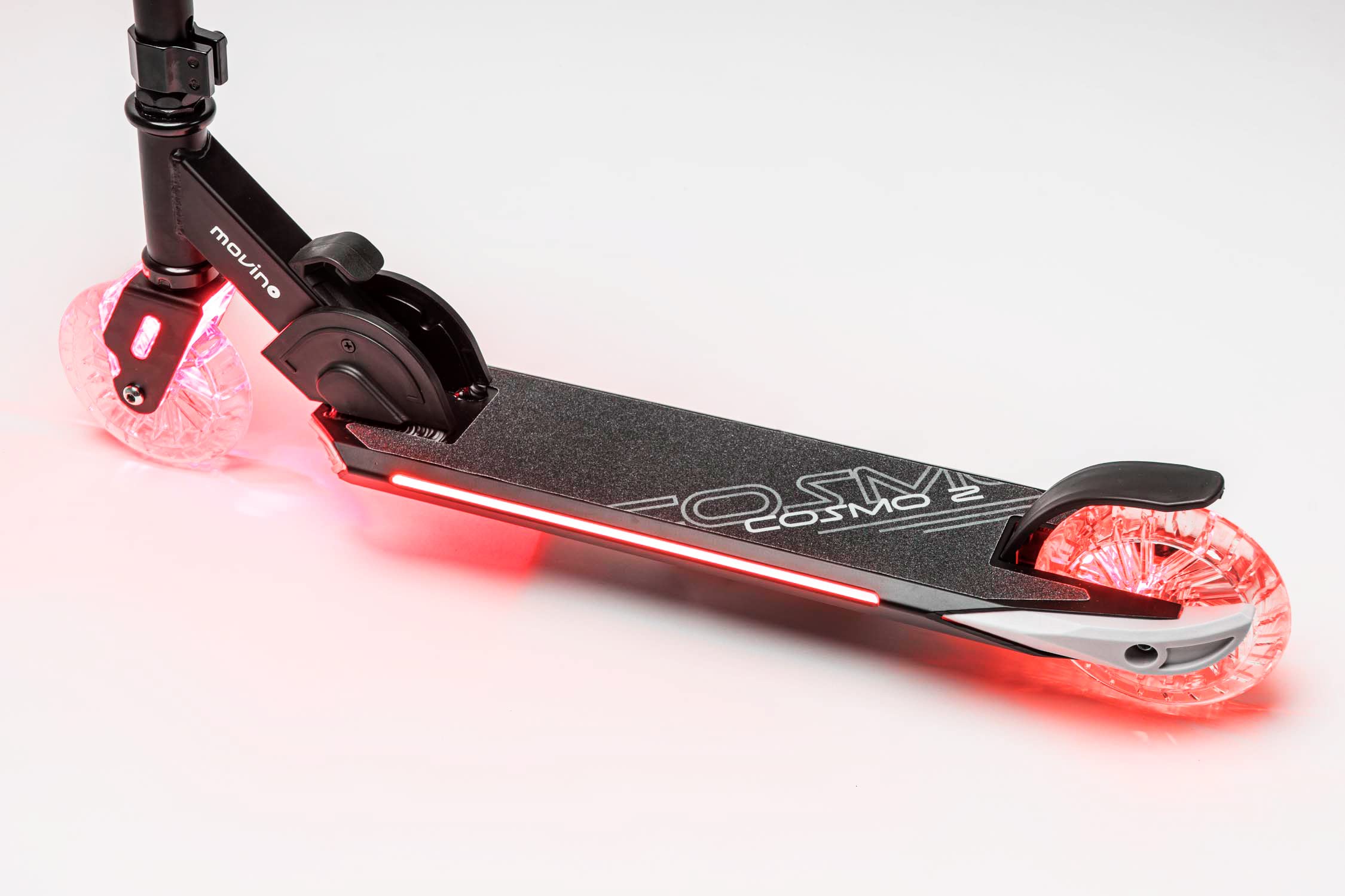 Movino Cosmo2 Scooter à Deux Roues | pour Les Enfants de 5 à 8 Ans | Pliable | Plate-Forme éclairée et Roue Avant de 125 mm