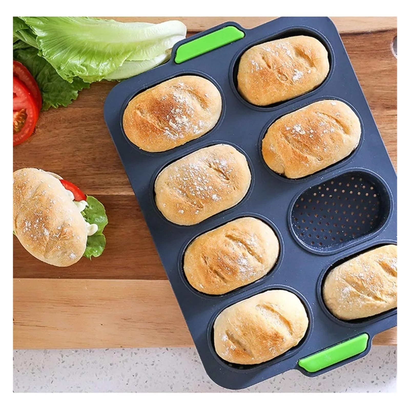 Kuchenformen aus lebensmittelechtem Silikon, Toastblech, Brotform, Brownie, Dessert, Madeleine-Kuchenformen, Baguette-Backwerkzeuge, Muffin-Backformen