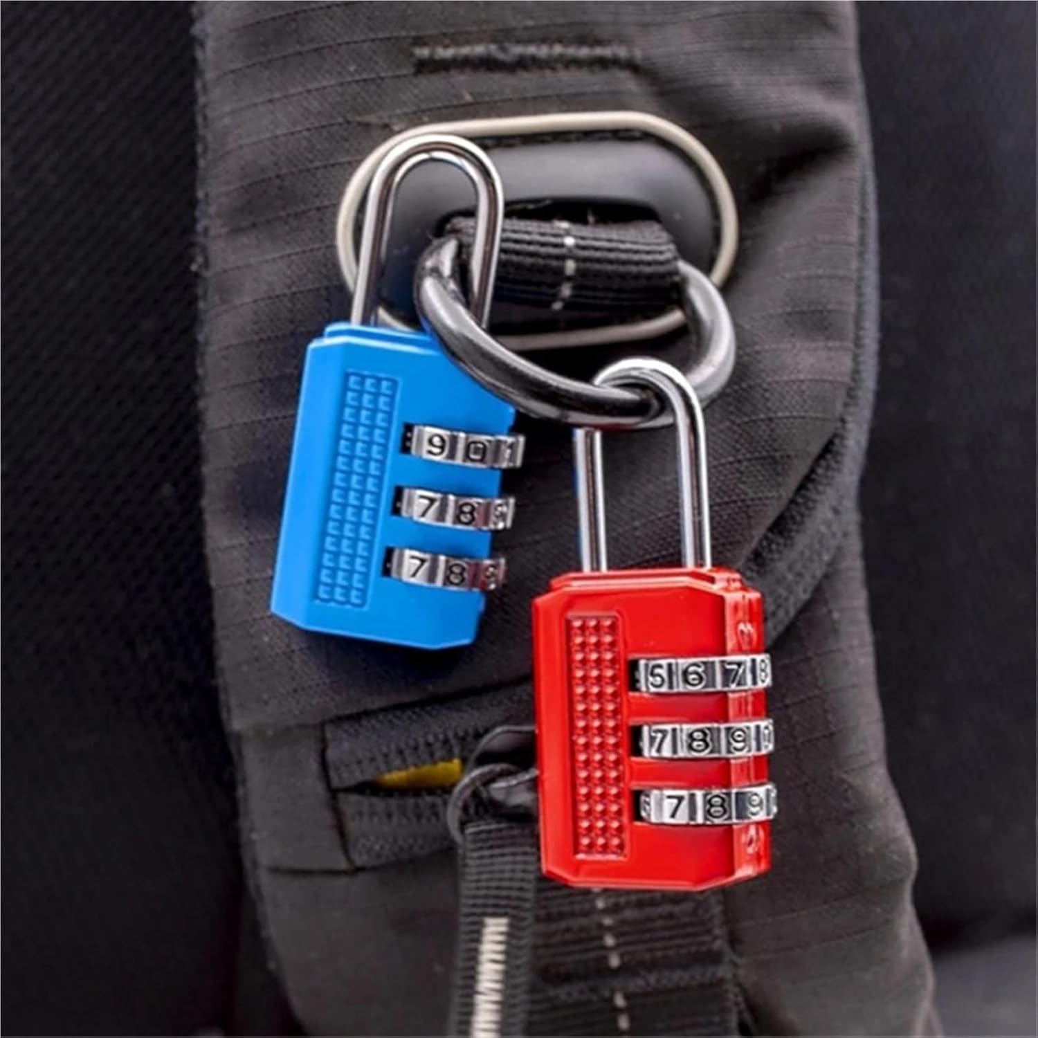 3 Digit Dial Combination Code Number Lock Padlock for Luggage Zipper Bag Backpack Handbag Suitcase Drawer Locks 1Pcs(Claret)