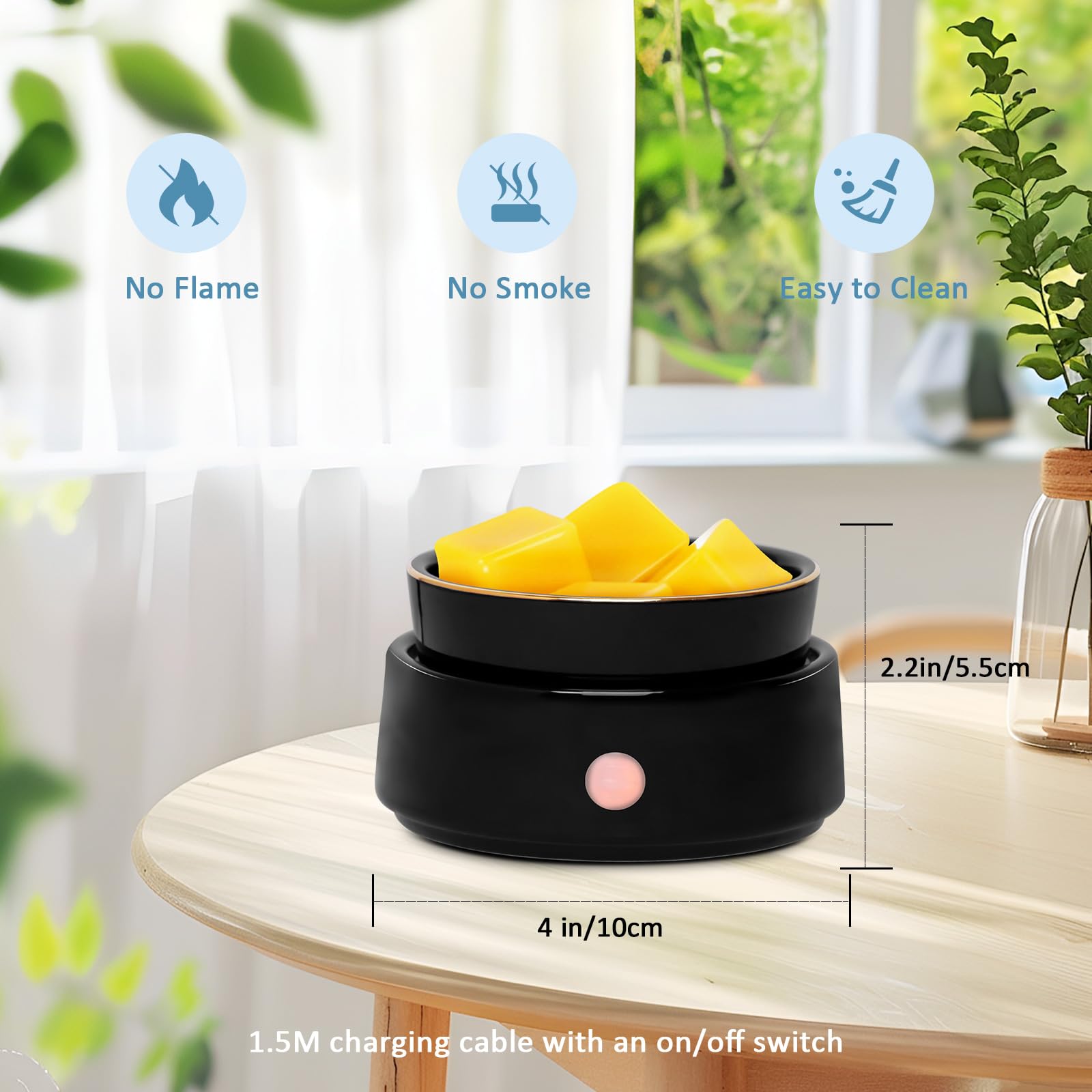 Wax Melt Warmer Candle Warmer Electric 4-in-1 Ceramic Wax Melt Burner for Scented Melts Candle Jars, Essential Oil - Image 4