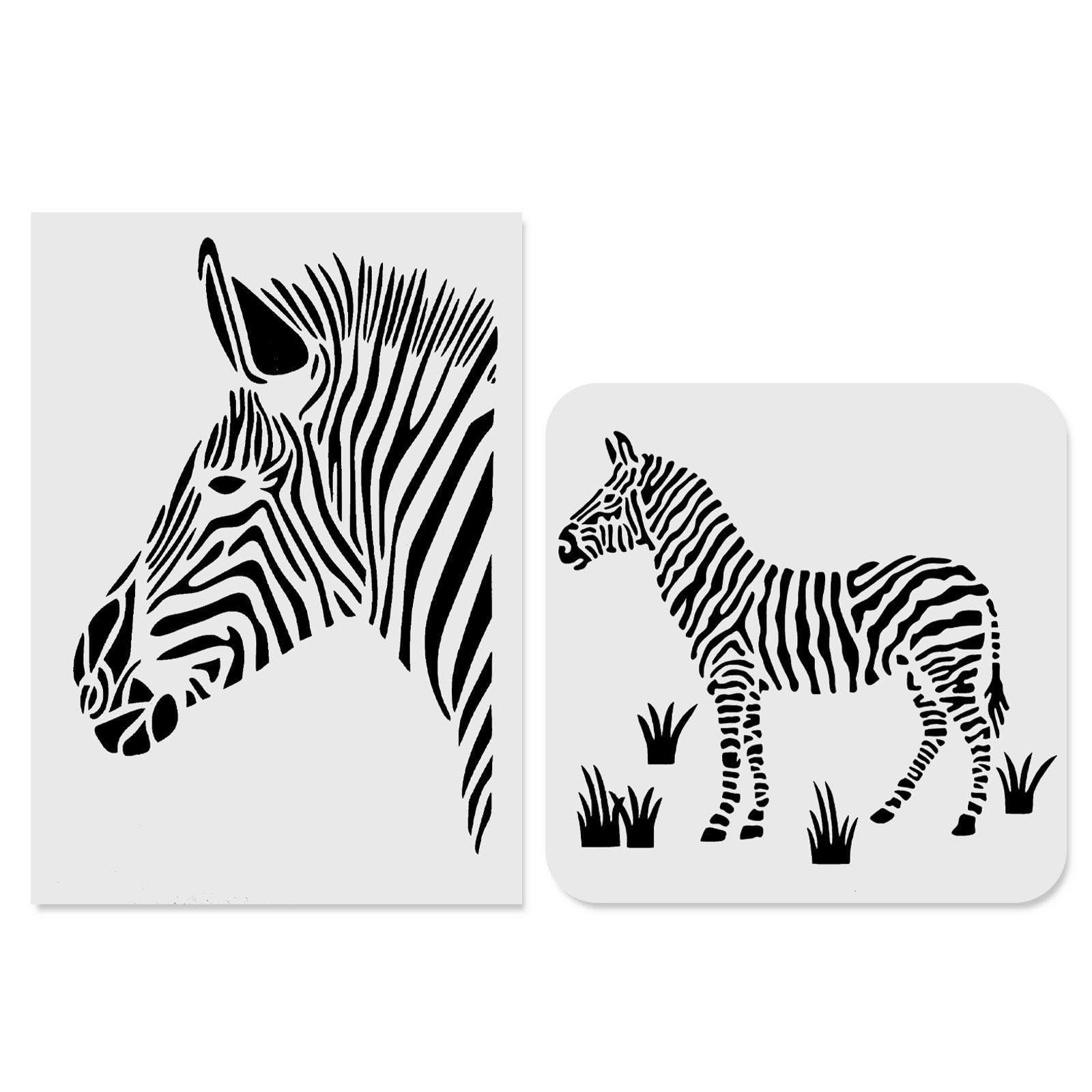 Zebravorlage, Wiederverwendbares DIY Zeichnen Hohlen Werkzeug, Kreative Tiersymbolvorlage