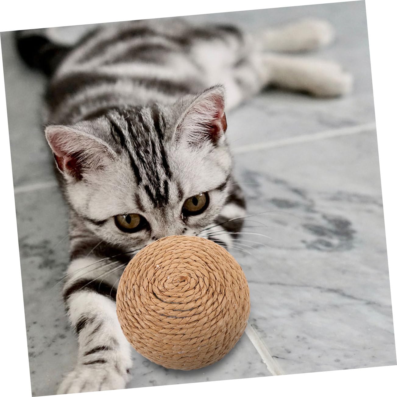 COLLBATH Large Jute Cat Scratcher Balls Interactive Indoor Cat Toys Durable Sisal Rope Teasing Balls for Furniture Protection and Pet Entertainment - Image 4