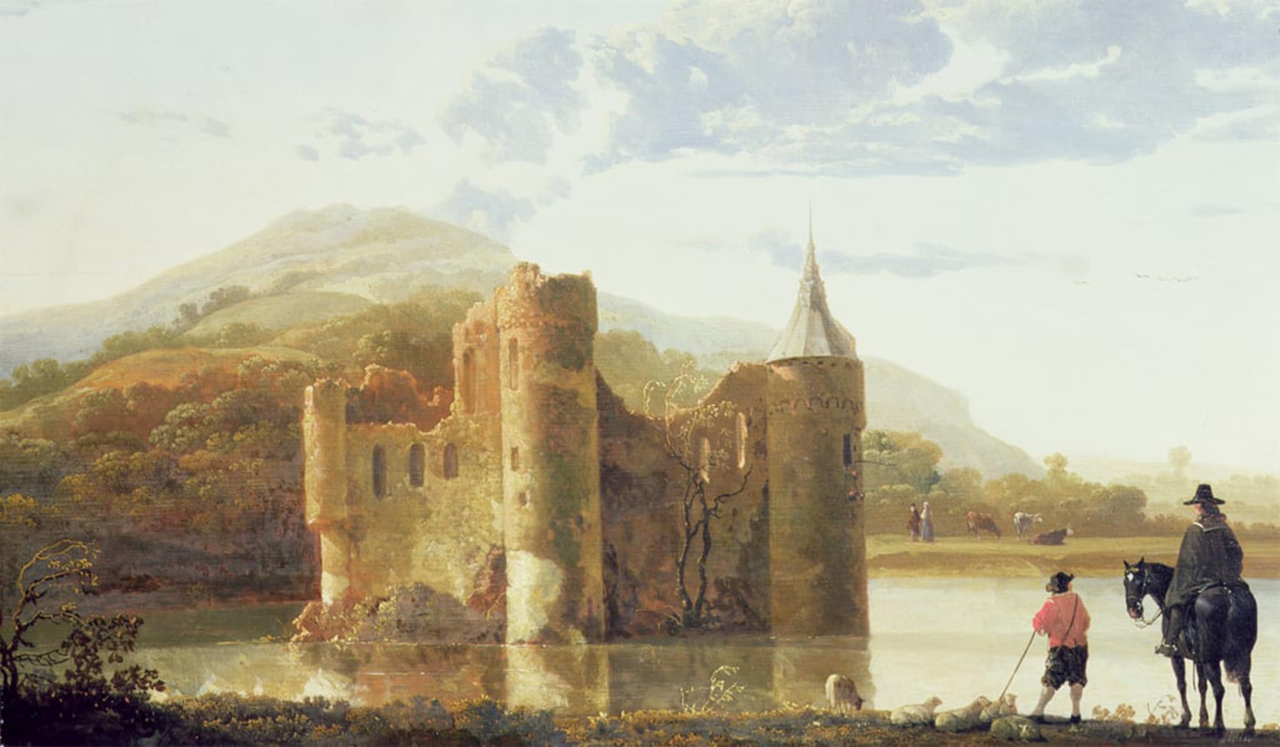 Artxlxxbn No Frame Famous Art Print Poster Vintage Wall Art Ubbergen Castle By Aelbert Cuyp Canvas Art Poster For Home Decor 60X90cm