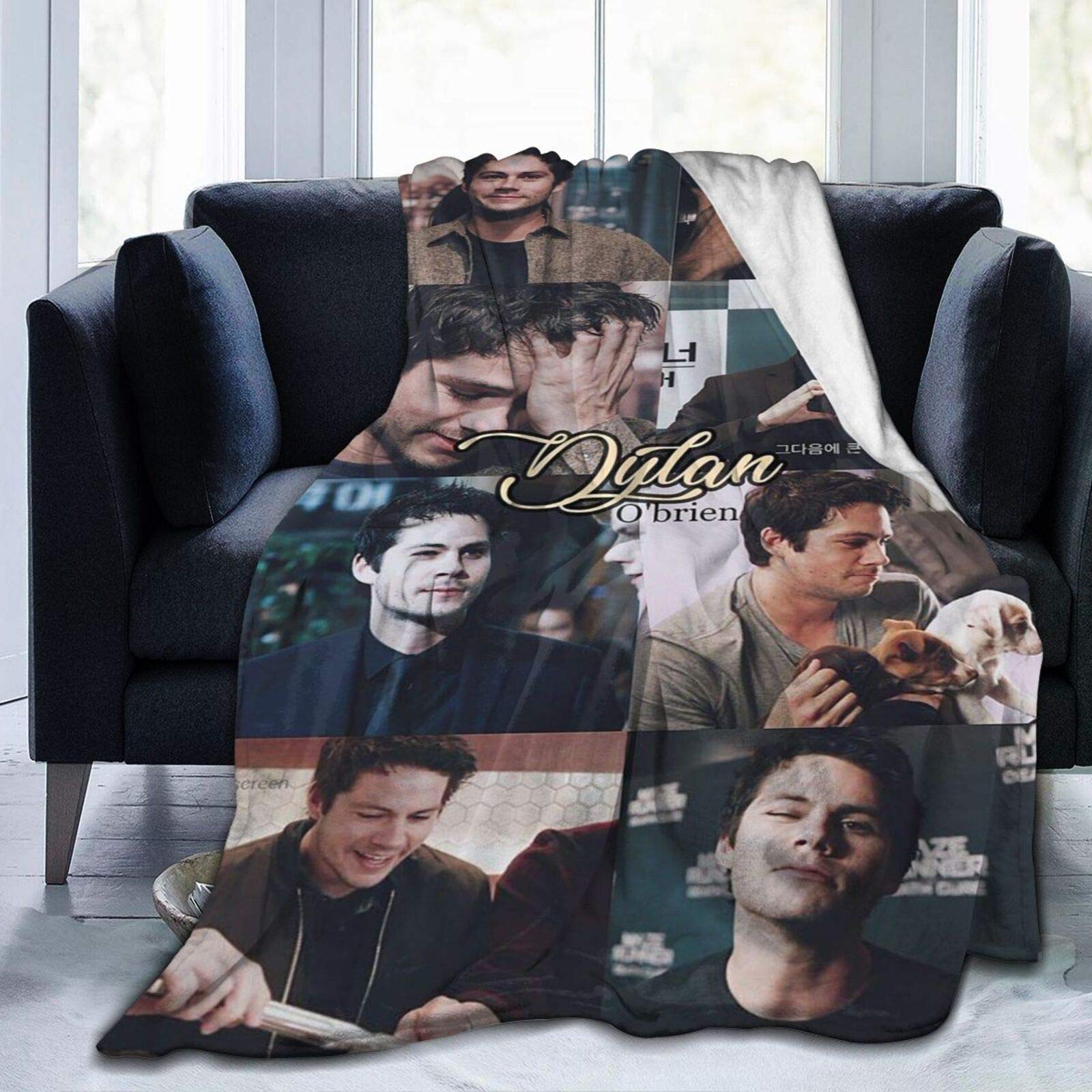 Amkong Dylan O'Brien Ultra Soft Throw Blanket Flannel Fleece All Season Light Weight Living Room/Bedroom Warm Blanket 50"x40"