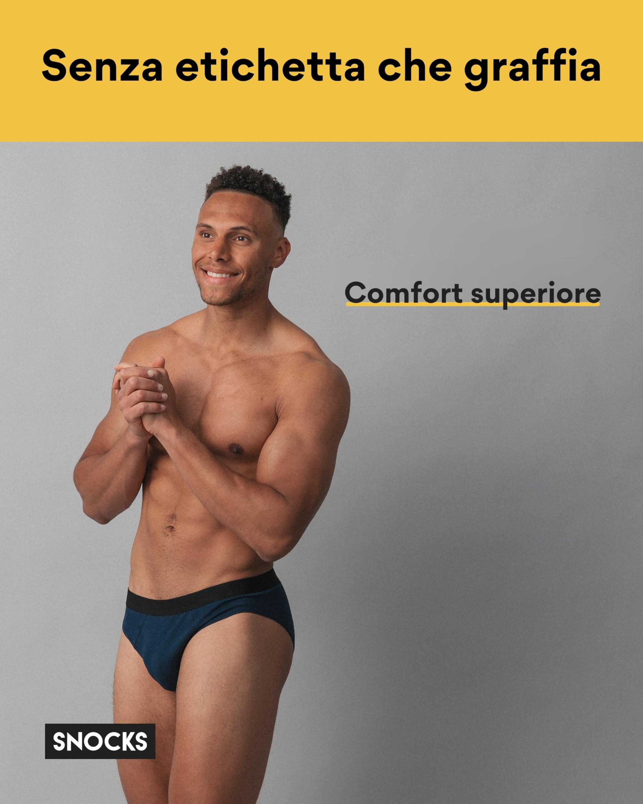 Snocks Slip Uomo Cotone Pacco da 6 Mutande Uomo Slip