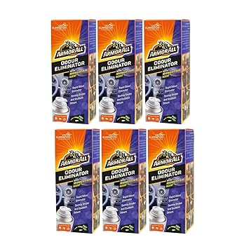 ArmorAll Odour Eliminator with Midnight Air Acent - Rapid Odour Eliminator - Destroy Smoke and Stubborn Odours - Pack of 6
